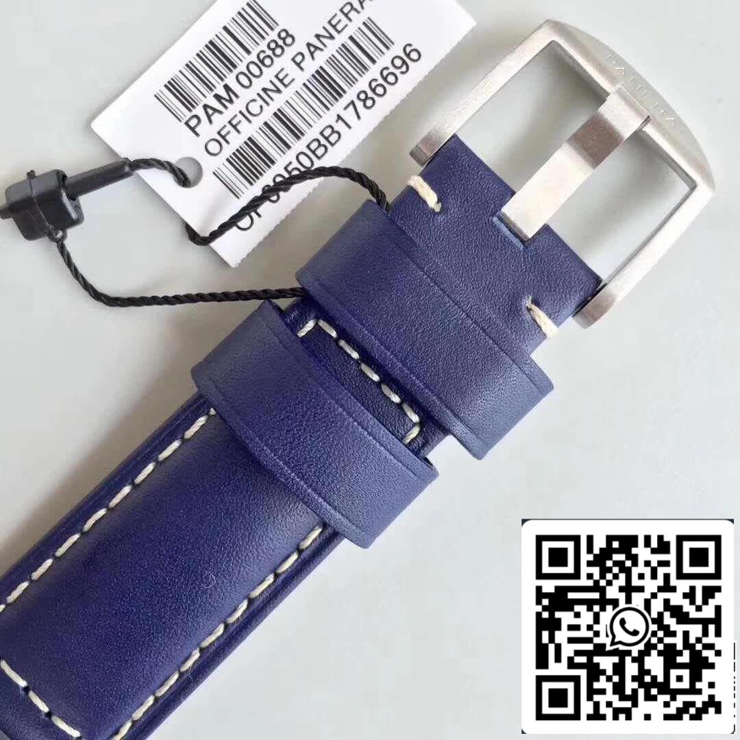 Panerai Luminor 1950 PAM688 ZF Fabbrica 1:1 Best Edition Swiss ETA P9001 Blue Leather cinturino