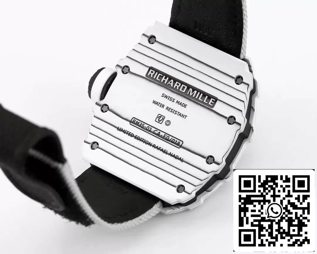 Richard Mille RM35-01 1:1 edizione migliore BBR Fabbrica Bianco fibra di carbonio Cassa