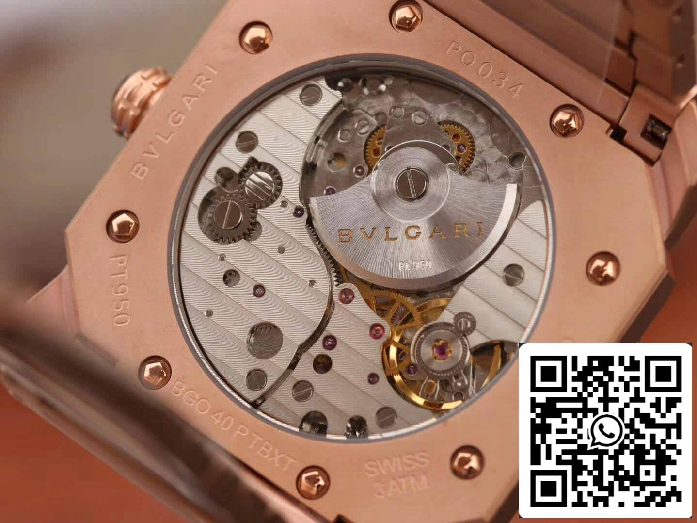 Bvlgari Octo Finissimo 102912 1:1 edición mejor BV Fabbrica Rosa Oro cuadrante