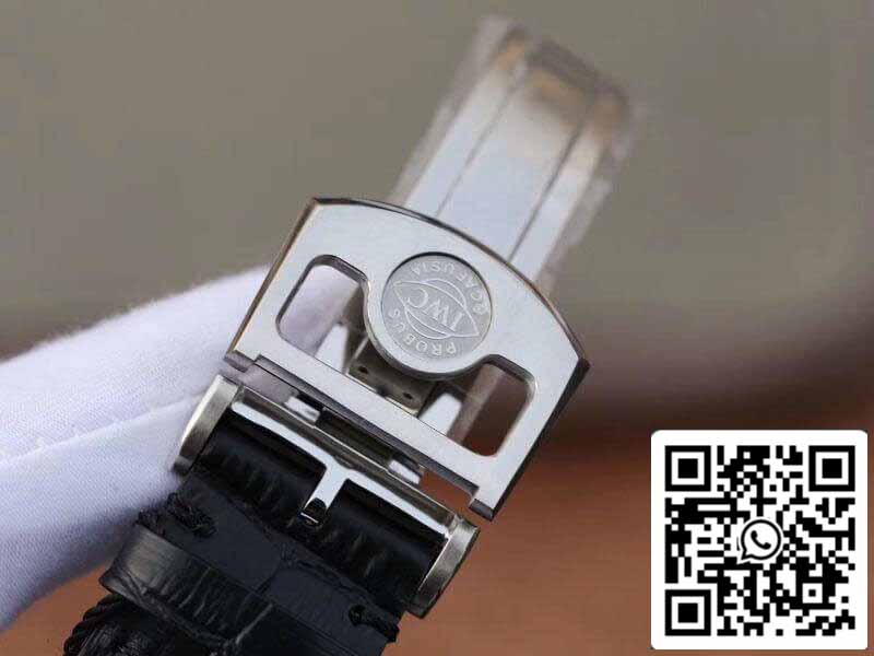IWC Portuguese IW504210 Tourbillon 1:1 Best Edition Slate Gray Dial On Black Leather cinturino Swiss ETA Tourbillon movimento