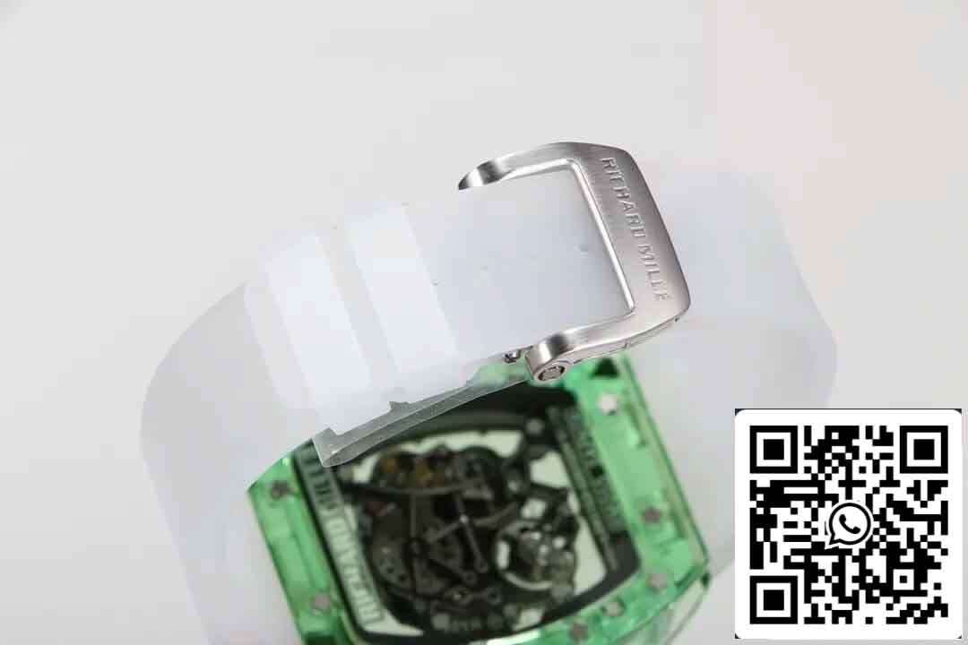 Réplica Richard Mille RM055 Melhor Edição 1:1 RM Fabbrica Mostrador Esqueleto Verde