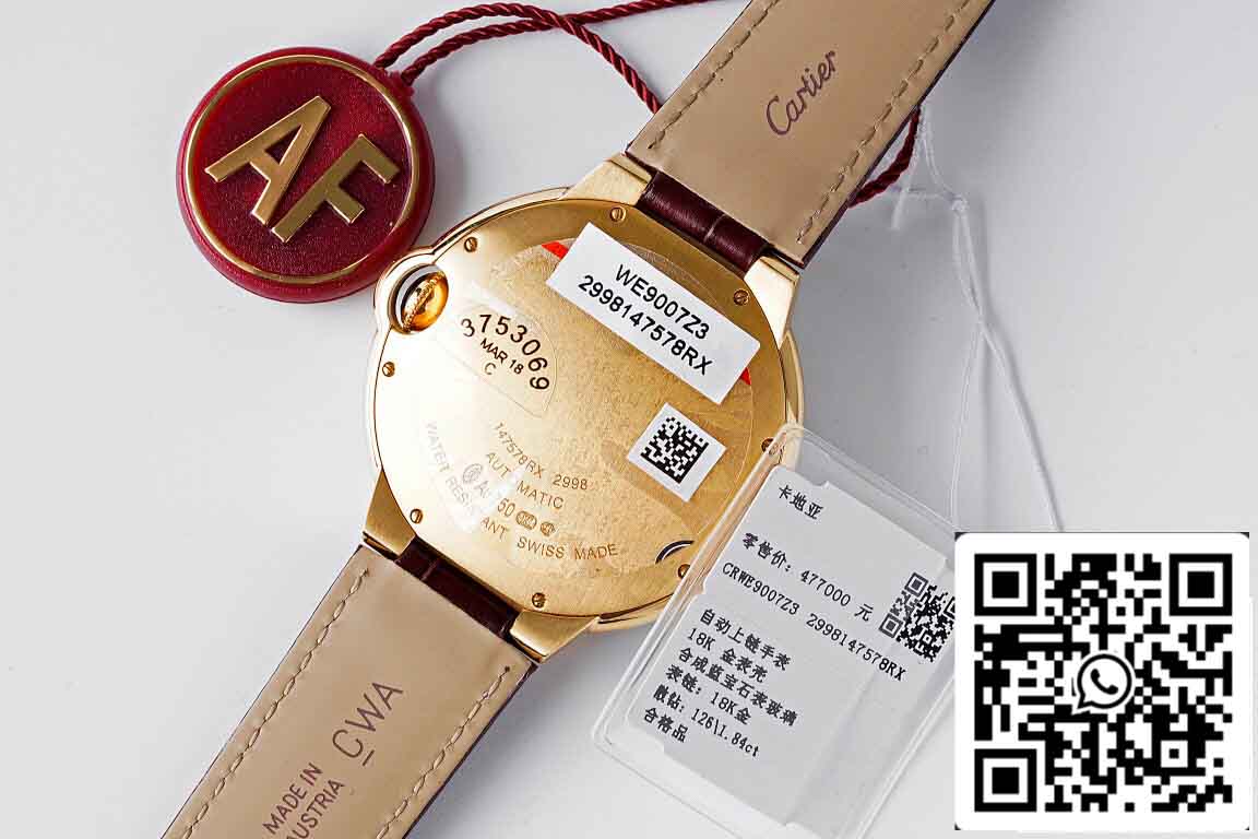 replica Ballon Bleu De Cartier 42MM WE9007Z3 AF Fabbrica Yellow Oro Cassa