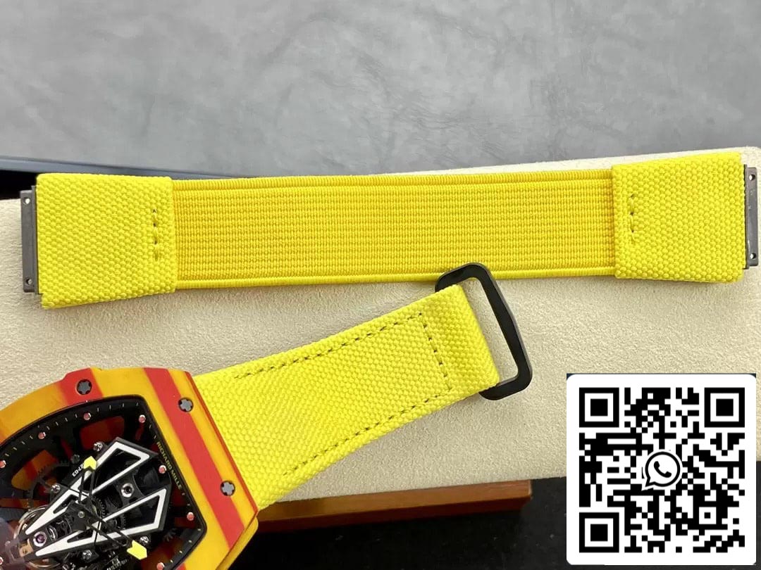 Richard Mille RM27-03 Tourbillon 1:1 edizione migliore BBR Fabbrica Yellow cinturino