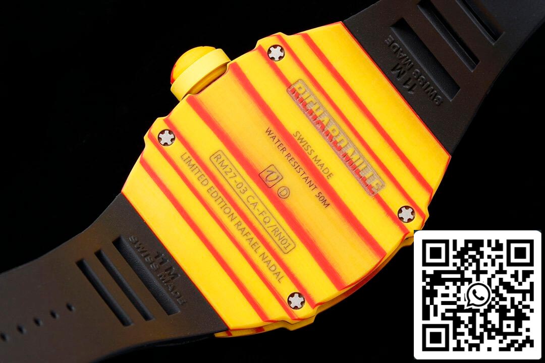 Richard Mille RM27-03 Rafael Nadal Tourbillon 1:1 Best Edition RM Fabbrica Rubber cinturino