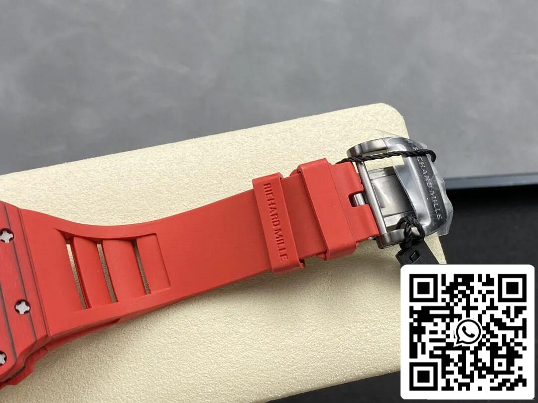 Richard Mille RM12-01 Tourbillon 1:1 Best Edition RM Fabbrica Red Rubber cinturino
