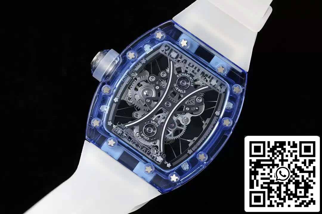 Richard Mille RM053-02 Tourbillon 1:1 Best Edition RM Fabbrica Blue Transparent Case