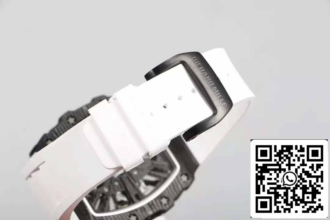 Richard Mille RM12-01 Tourbillon 1:1 Best Edition RM Fabrica Fibra de Carbono Branco Cinturino