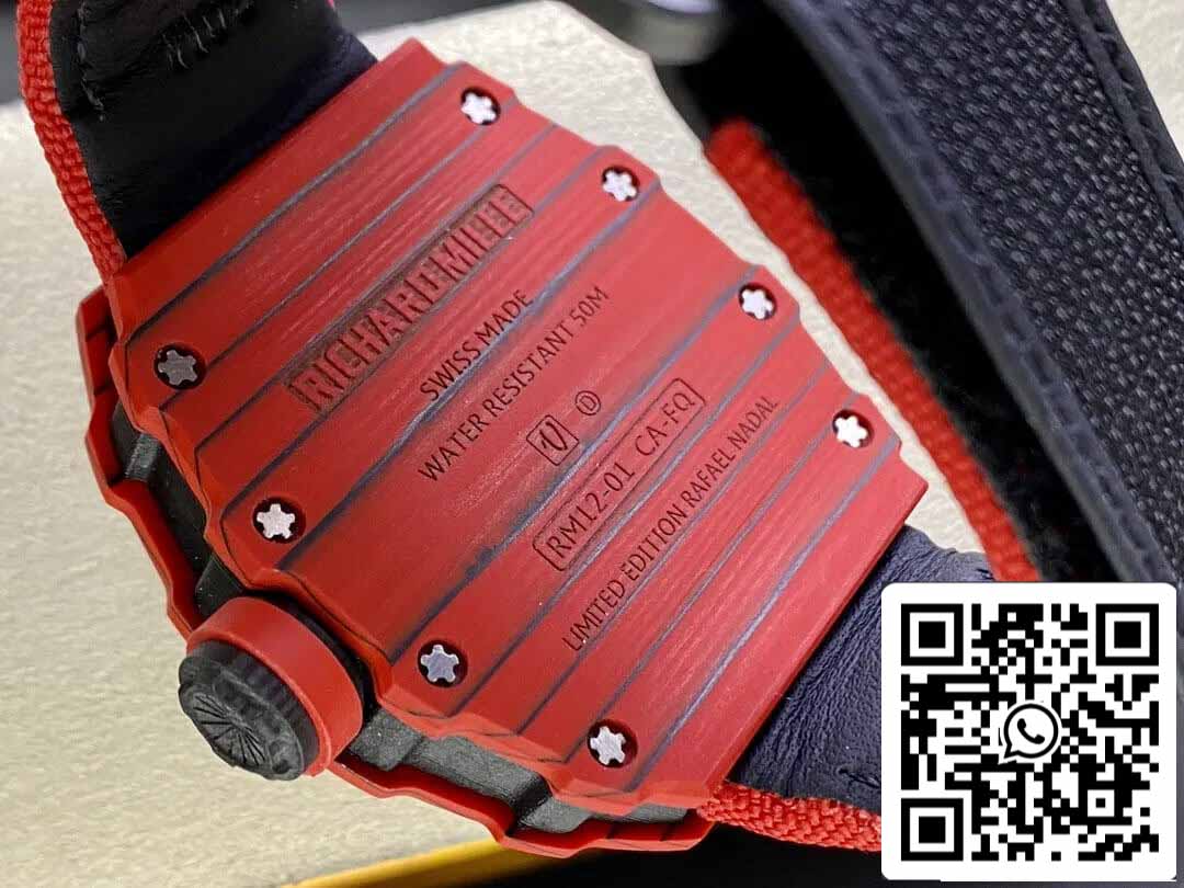 Richard Mille RM12-01 Tourbillon 1:1 Best Edition RM Fabbrica Red Carbon Fiber Case