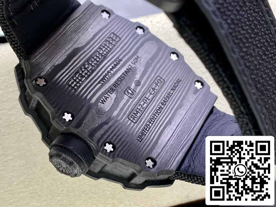 Richard Mille RM12-01 1:1 Best Edition RM Fabbrica Tourbillon Skeleton Dial