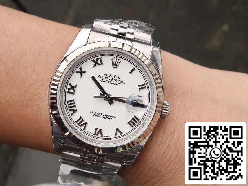 Rolex Datejust 116234 36mm AR Fabbrica 1:1 edizione migliore Swiss ETA3135 quadrante bianco
