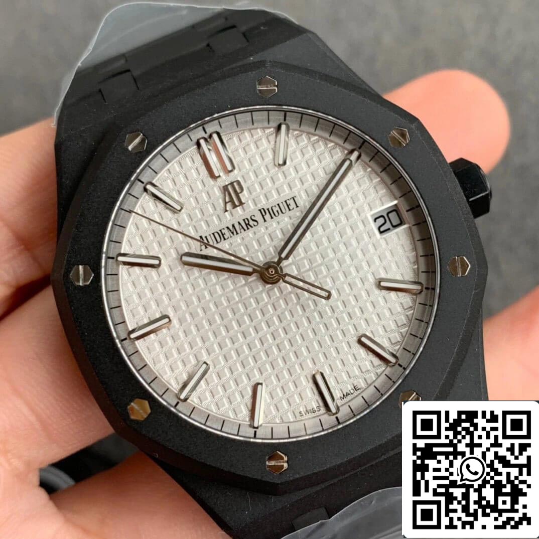 Audemars Piguet Royal Oak 15500 DLC Carbon Best Edition ZF Factory White Dial EU Watch Store
