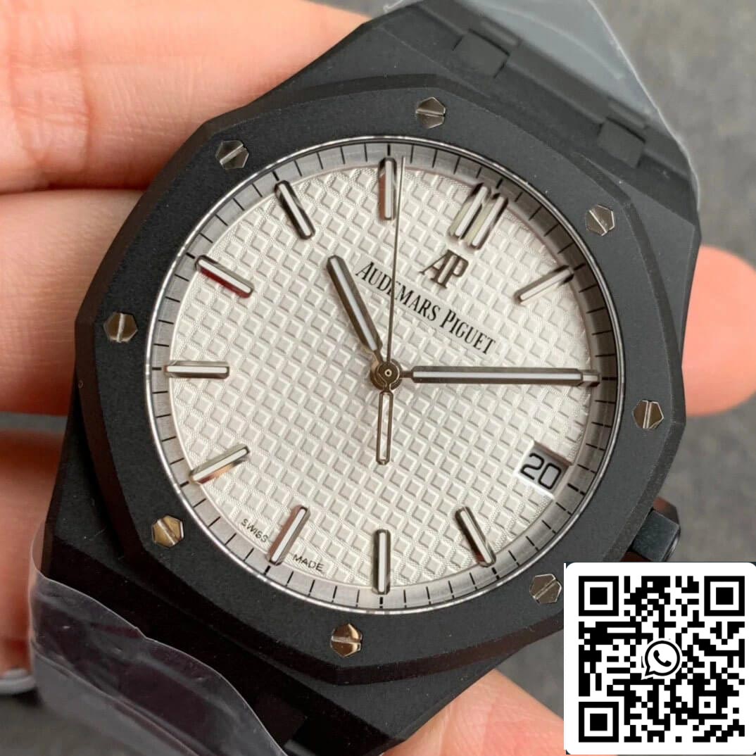 Audemars Piguet Royal Oak 15500 DLC Carbon Best Edition ZF Factory White Dial EU Watch Store