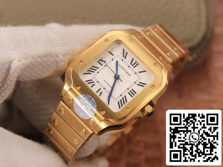 Cartier De Santos WSSA0010 1:1 Best Edition BV Factory 18K Gold US Replica Watch