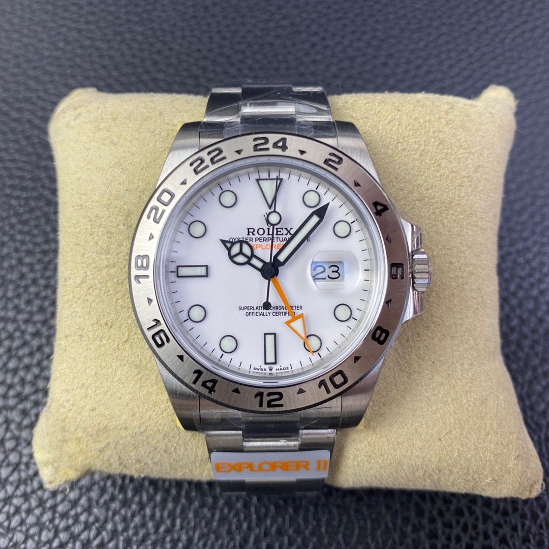 Rolex Explorer II 226570 JVS Men Watches 1:1 edizione migliore 3285 movimento white dial