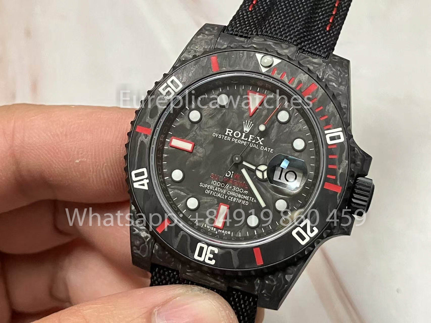 Rolex Submariner Diw Carbonio custom 1:1 VS Fabbrica Actual photos 2025