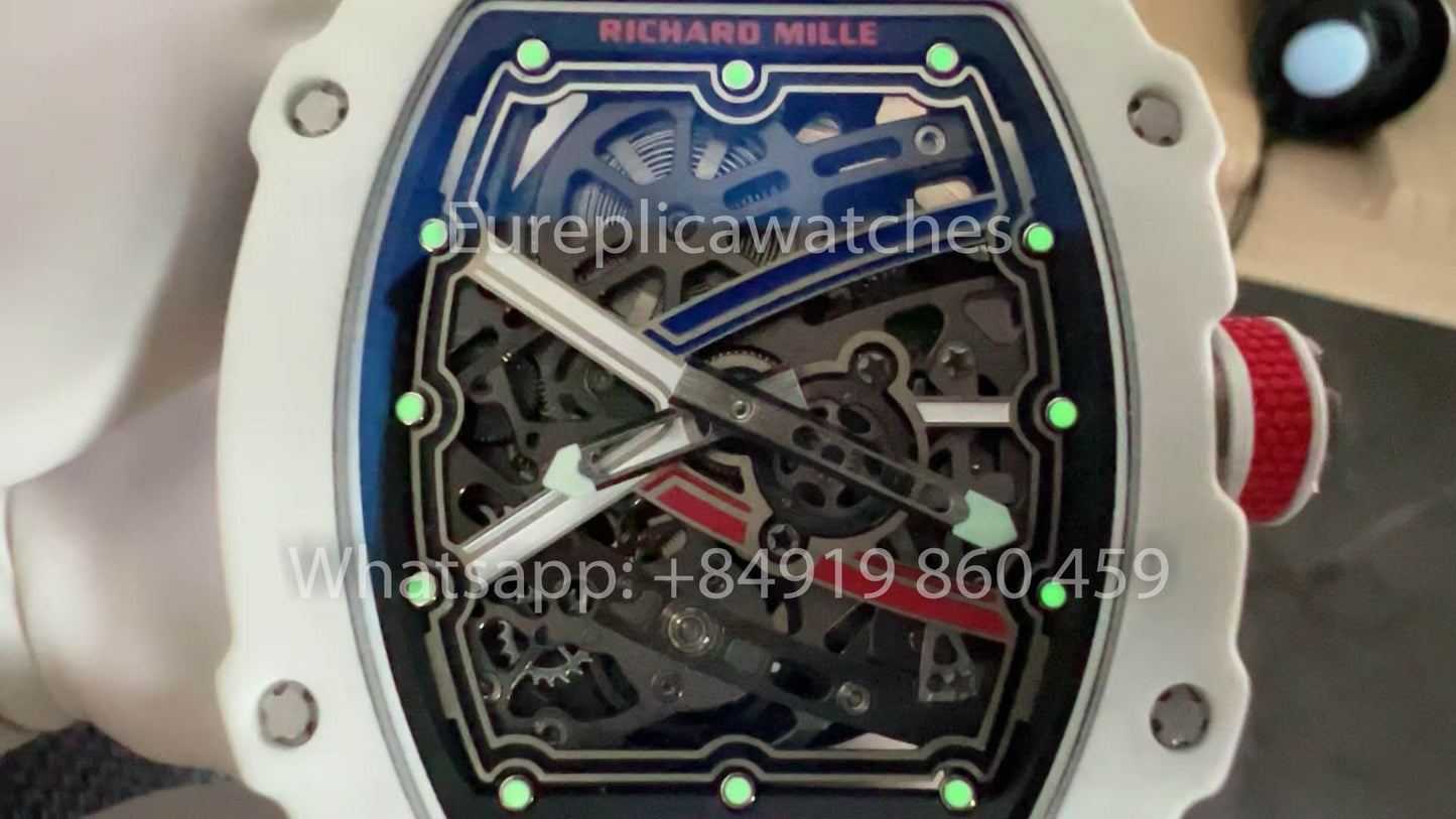 replica Richard Mille RM67-02 Charles Leclerc White Carbon NTPT 1:1 Best Clone V5 Newest Version