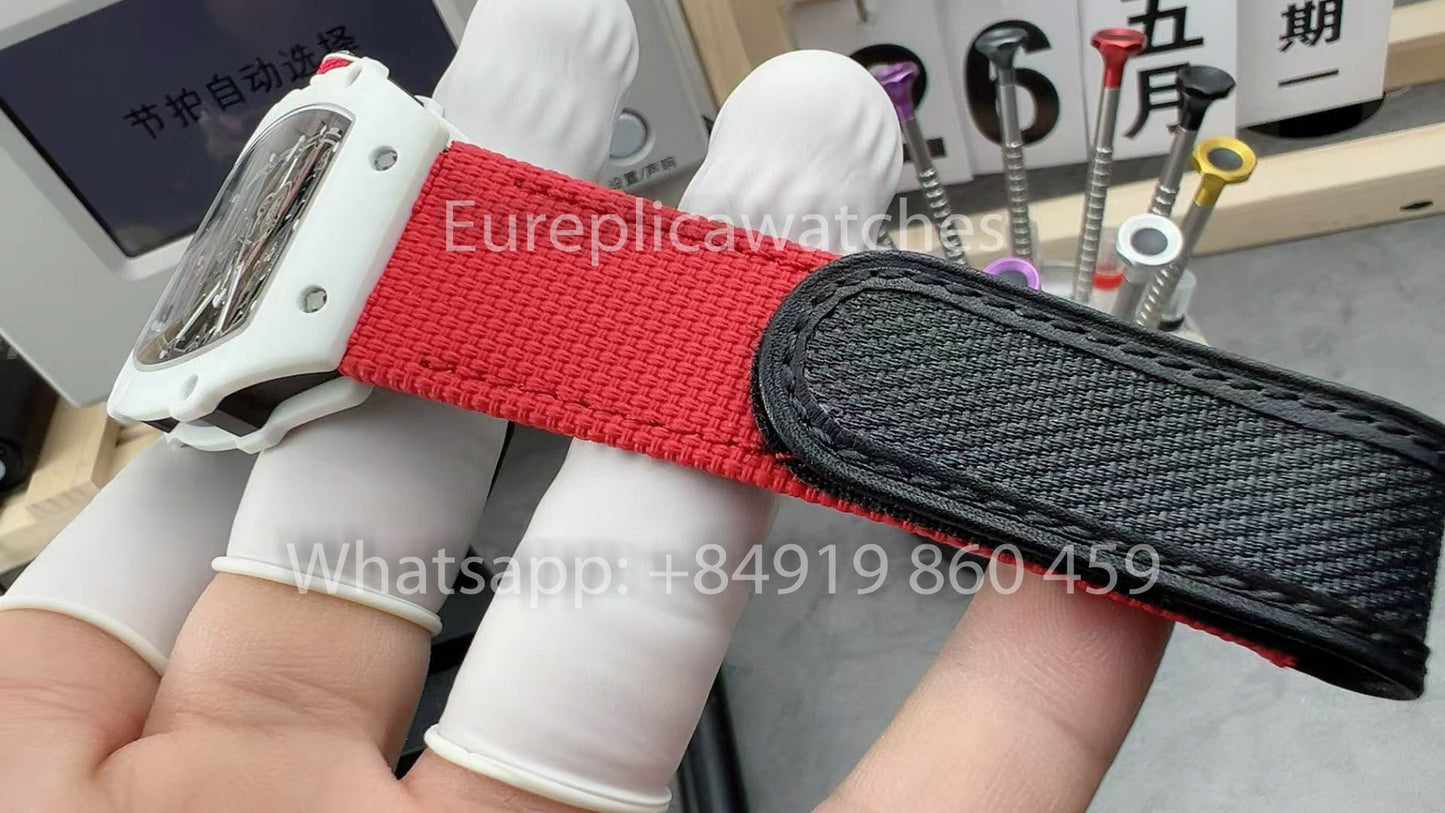 replica Richard Mille RM67-02 Charles Leclerc White Carbon NTPT 1:1 Best Clone V5 Newest Version