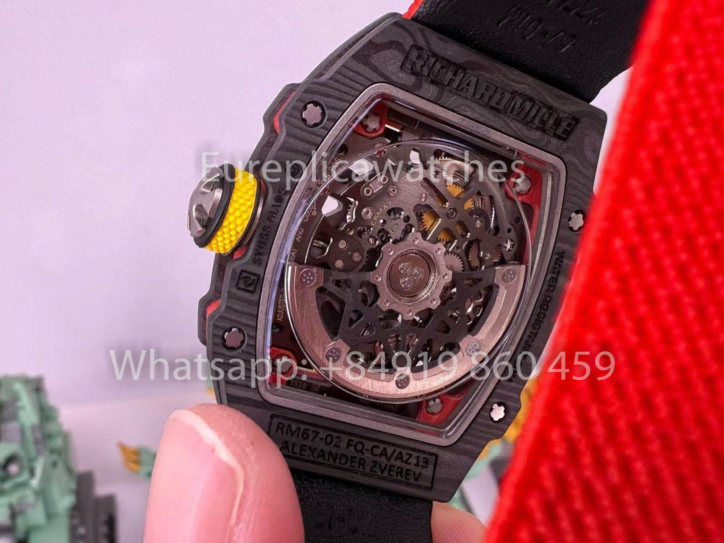 replica Richard Mille RM67-02 Alexander Zverev Carbon NTPT 1:1 Best Clone V5 Newest Version