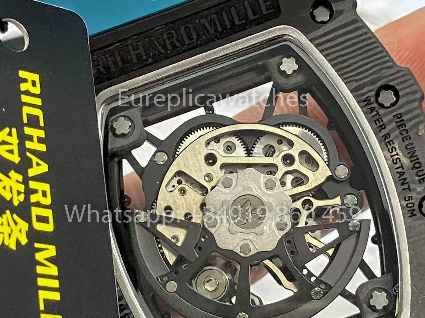Richard Mille RM035-02 1:1 Best Clone R7 Fabbrica NTPT Carbon Case Blue cinturino