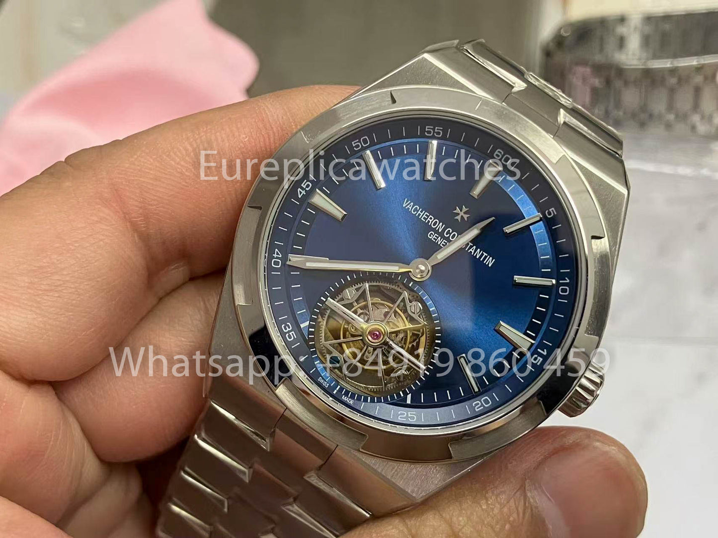 Vacheron Constantin Overseas Tourbillon 6000V/110A-B544 1:1 edizione migliore BBR Fabbrica quadrante blu