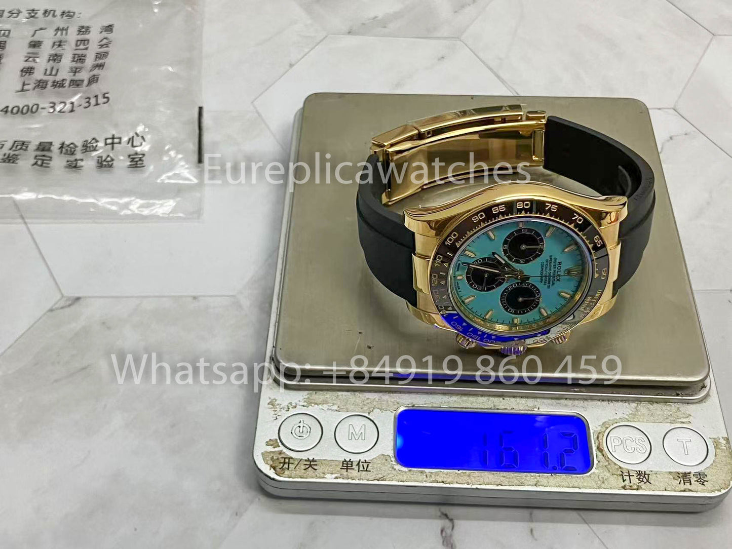 Rolex Daytona 126518LN Turquoise Blue versione migliore 1:1 Custom gold 18k