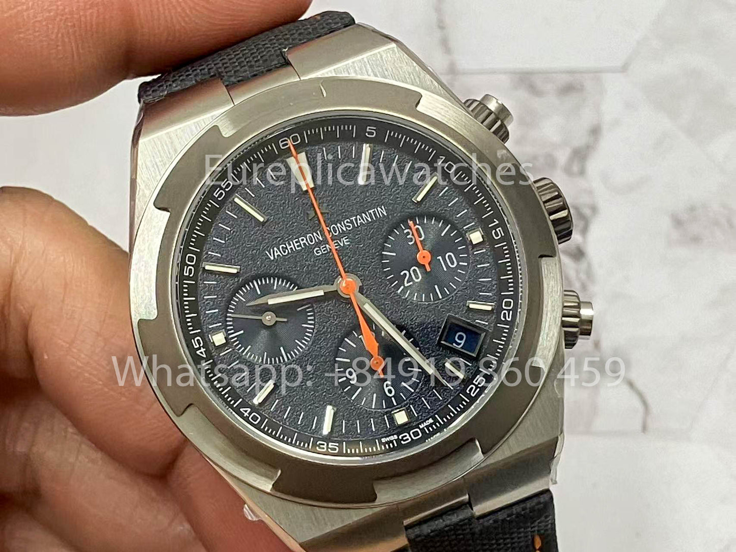 Vacheron Constantin Overseas 5510V/000T-B923 1:1 edizione migliore 8F Fabbrica V2 Grigio-quadrante blu