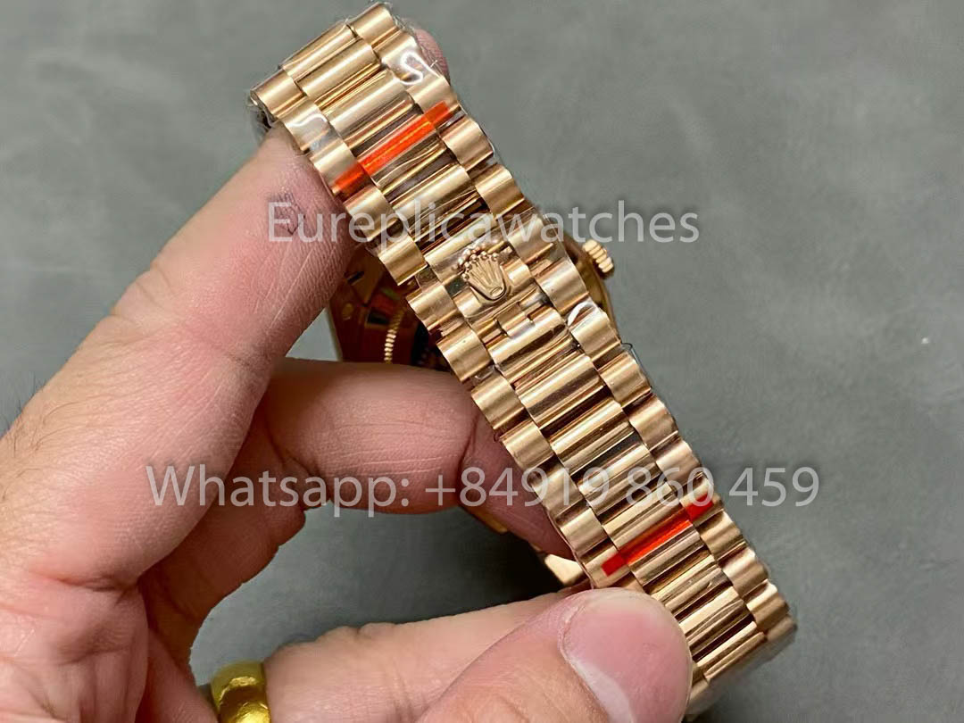 Rolex Day Date 40 228235 Rose Gold Green Dial versione migliore 1:1 QF Fabbrica