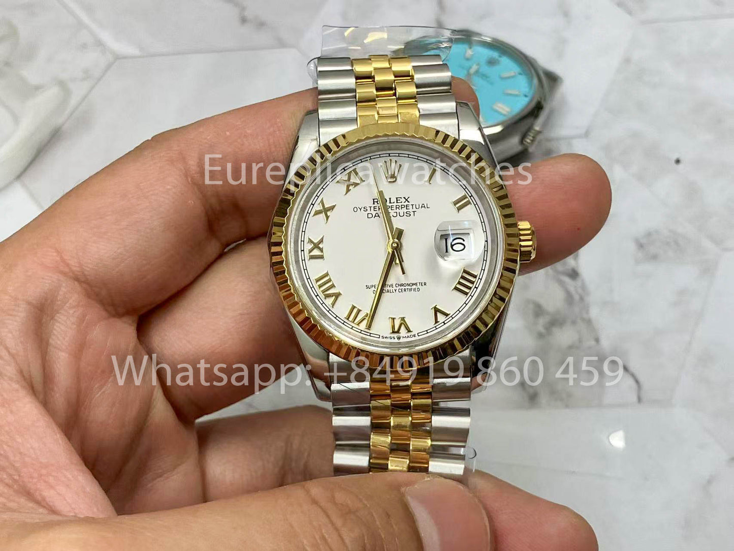 Rolex Datejust M126233-0029 Bianco and Oro versione migliore 1:1 A+ Fabbrica 36m