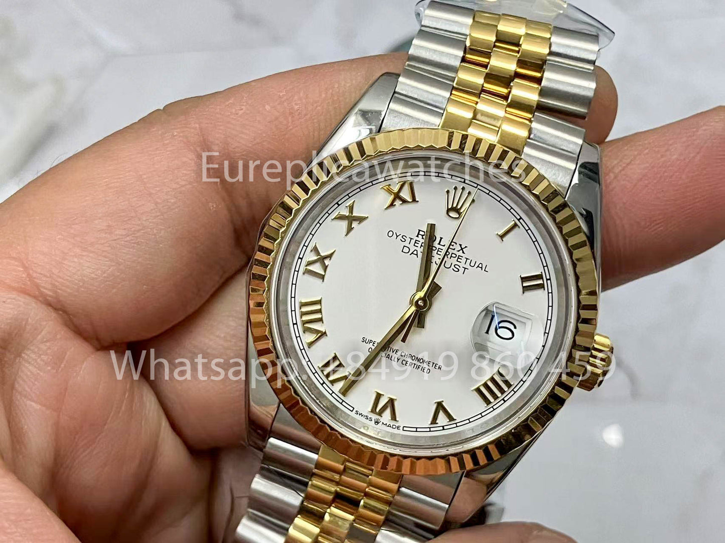 Rolex Datejust M126233-0029 Bianco and Oro versione migliore 1:1 A+ Fabbrica 36m