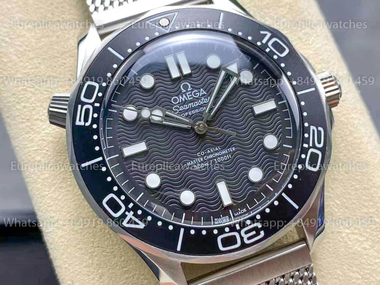 Omega Seamaster 300m 2025 quadrante preto alumínio 210.30.42.20.01.010 versão melhor VS Fabbrica
