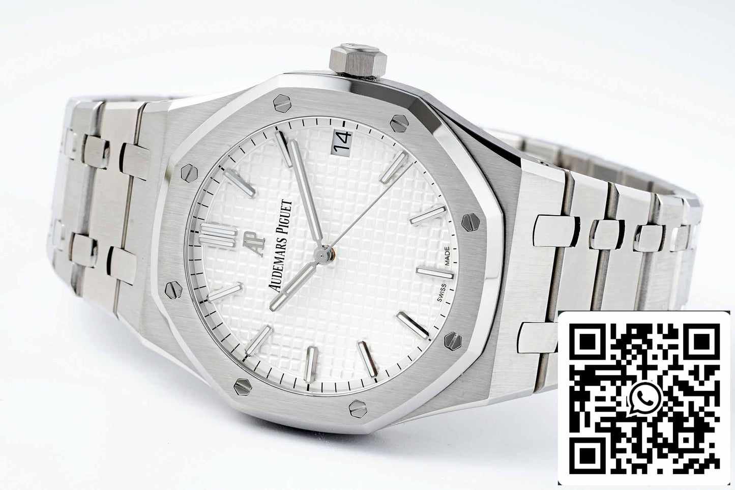 Audemars Piguet Royal Oak 15500ST.OO.1220ST.04 APS Fabbrica V2 quadrante bianco