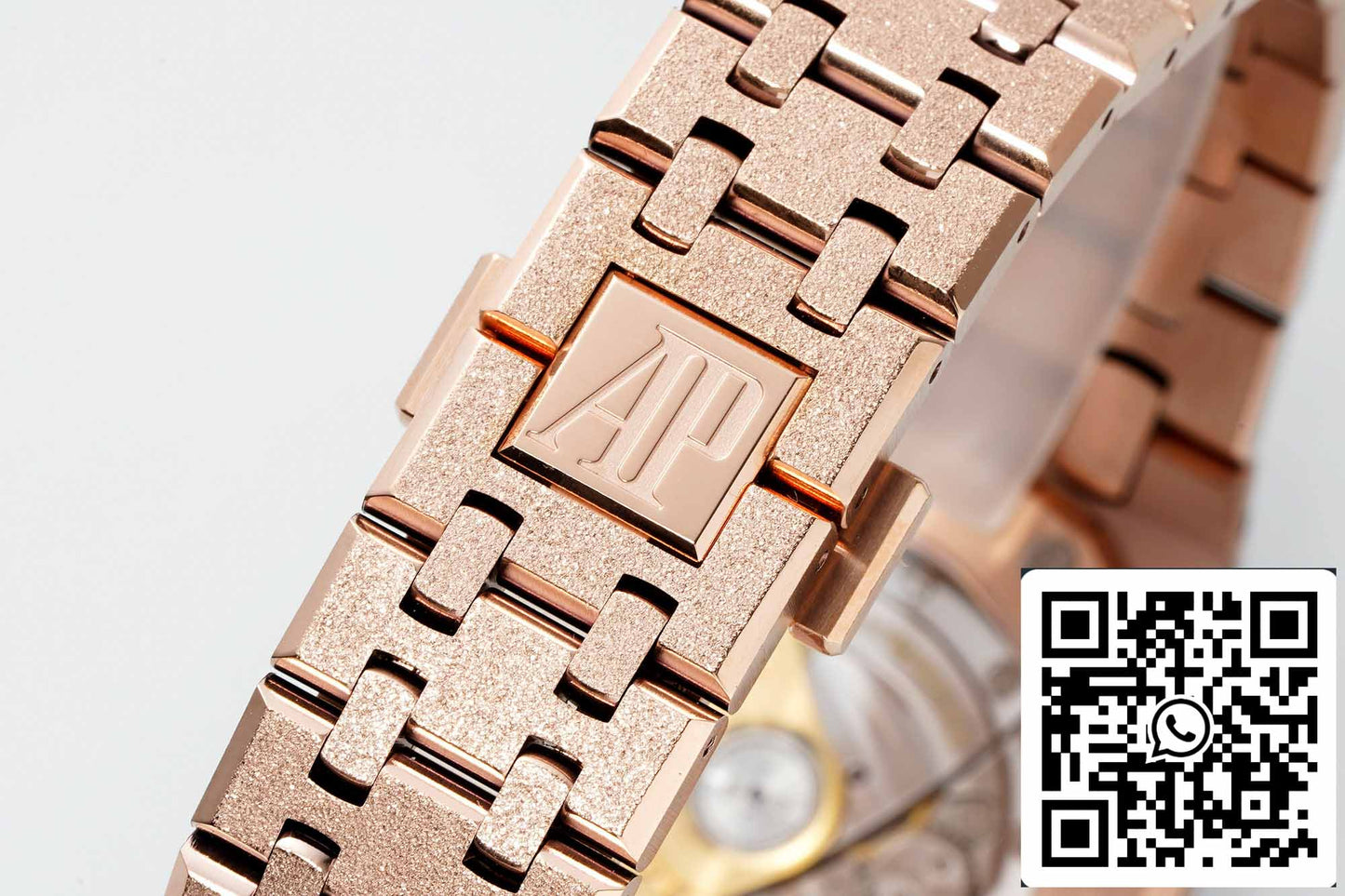 Audemars Piguet 15454 Frost Gold 1:1 best edition White dial Rose gold
