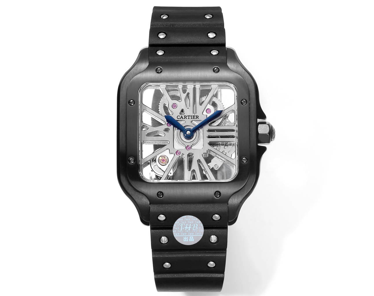 Cartier Santos Skeleton 40 mm WHSA0009 THB Fabbrica 1:1 Best Edition Bisel blanco
