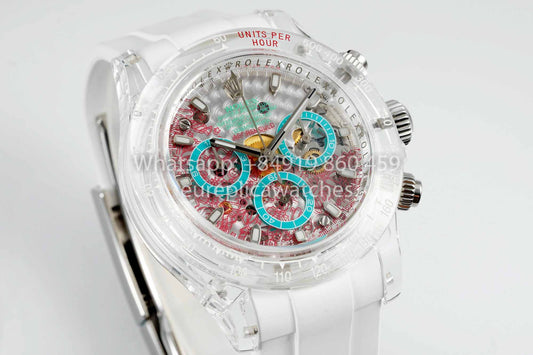 AET REMOULD Rolex Daytona "XMAS" Saphire 1:1 Mejor clon N6F Fabbrica