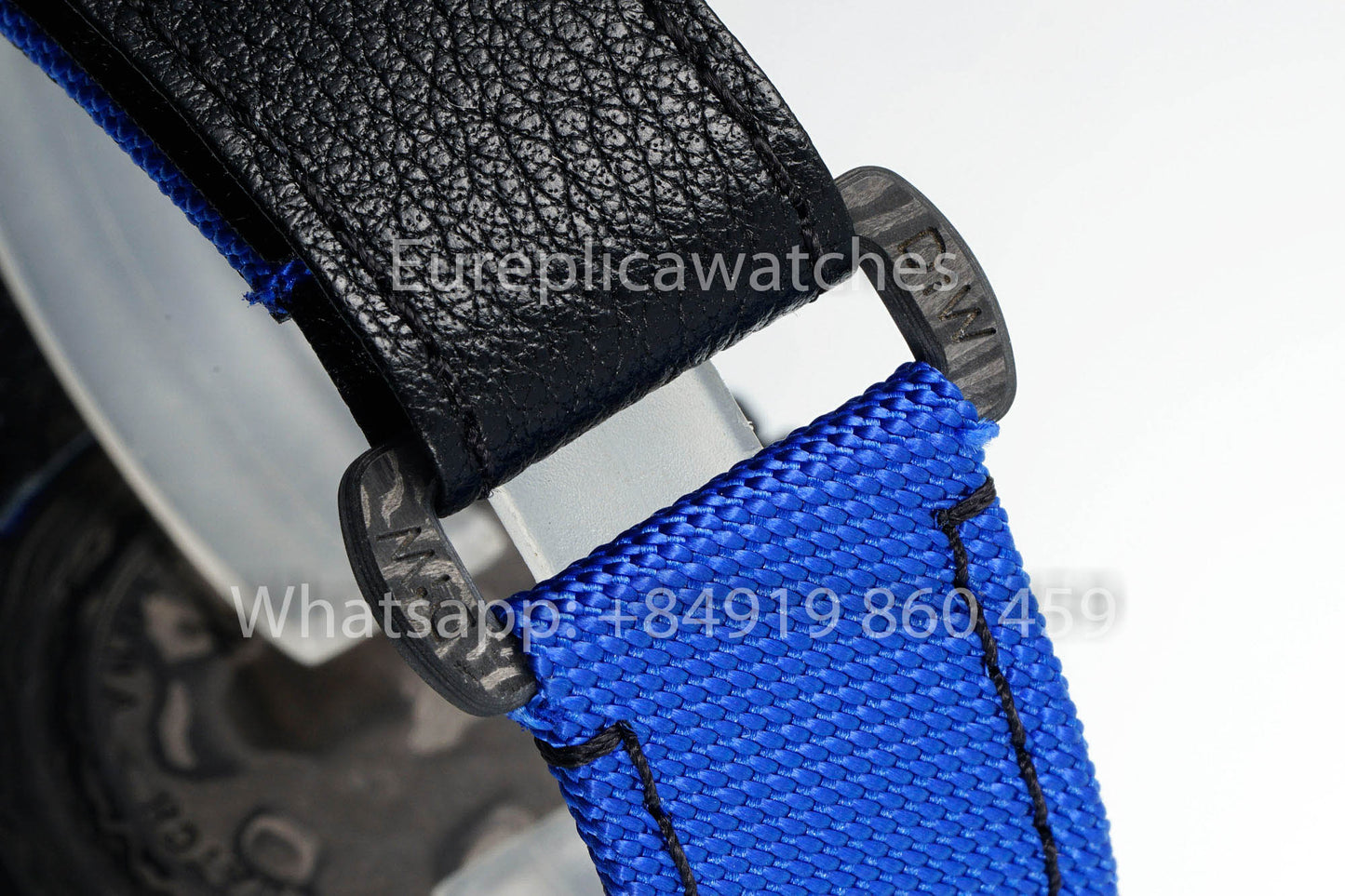 Rolex Daytona scheletrato quadrante Diw Custom NTPT Carbonio Cassa 1:1 Best Clone Blu Velcro cinturino