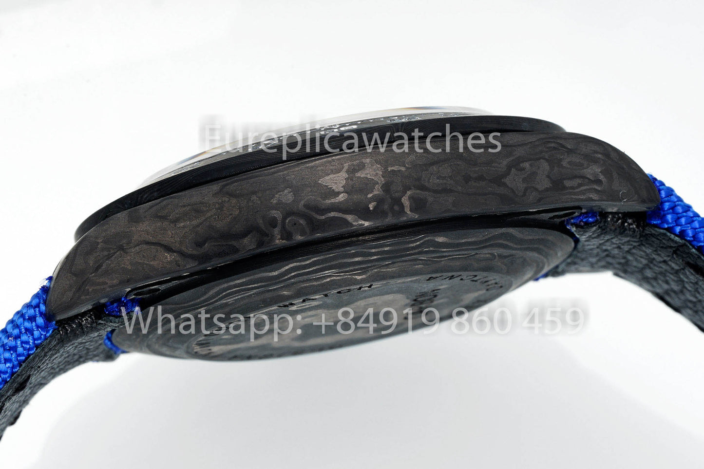 Rolex Daytona scheletrato quadrante Diw Custom NTPT Carbonio Cassa 1:1 Best Clone Blu Velcro cinturino