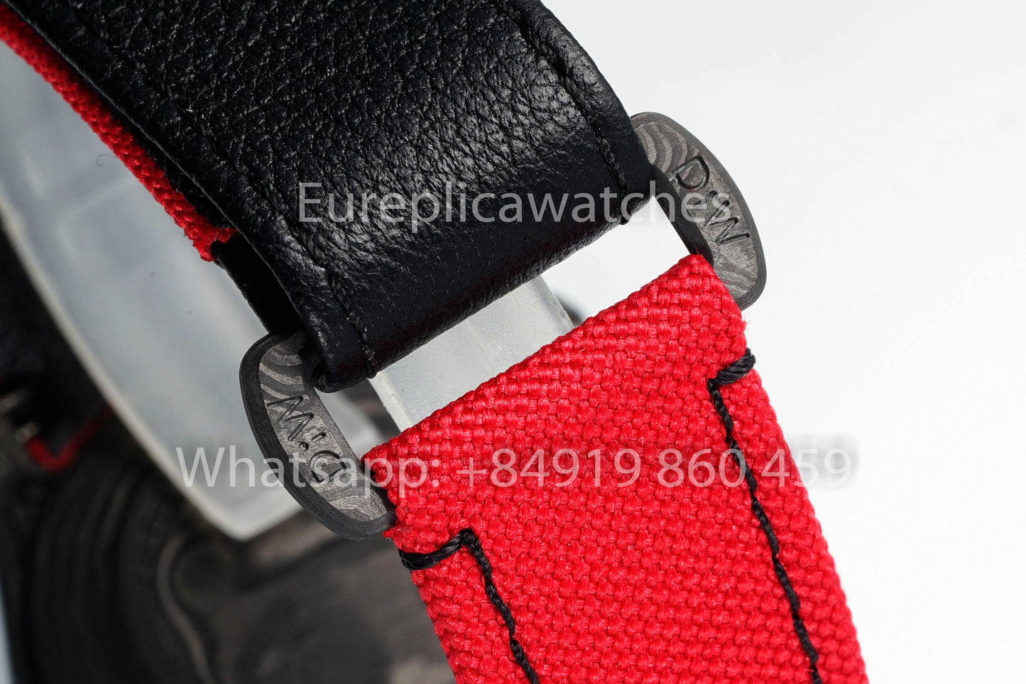 Rolex Daytona scheletrato quadrante Diw Custom NTPT Carbonio Cassa 1:1 Best Clone Red Velcro cinturino