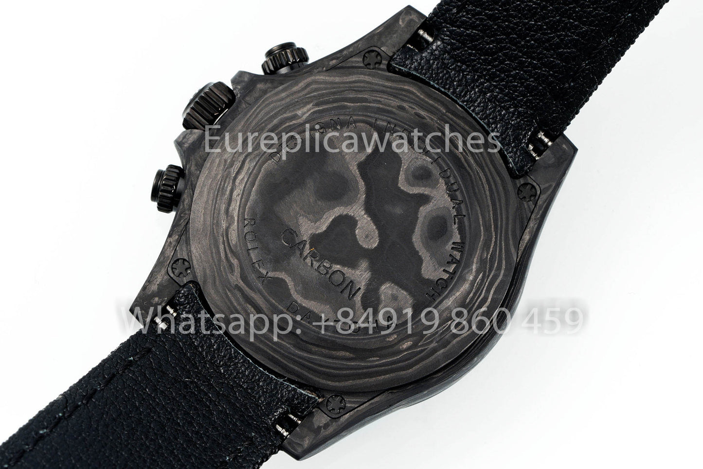 Rolex Daytona scheletrato quadrante Diw Custom NTPT Carbonio Cassa 1:1 Best Clone Nero Velcro cinturino