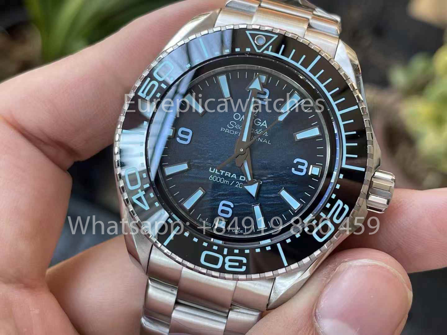OMEGA Seamaster Planet Ocean 6000M 215.30.46.21.03.001 Ultra Deep 1:1 Best Clone VR Fabbrica VRF Blue Dial