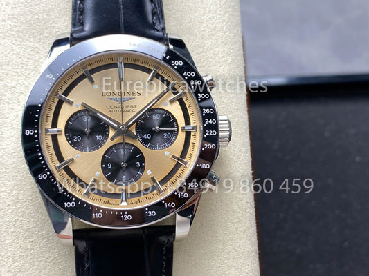 Cinturón de cuero Longines Conquest L3.835.4.98.9 L38354989 42 mm 1:1 Best Clone