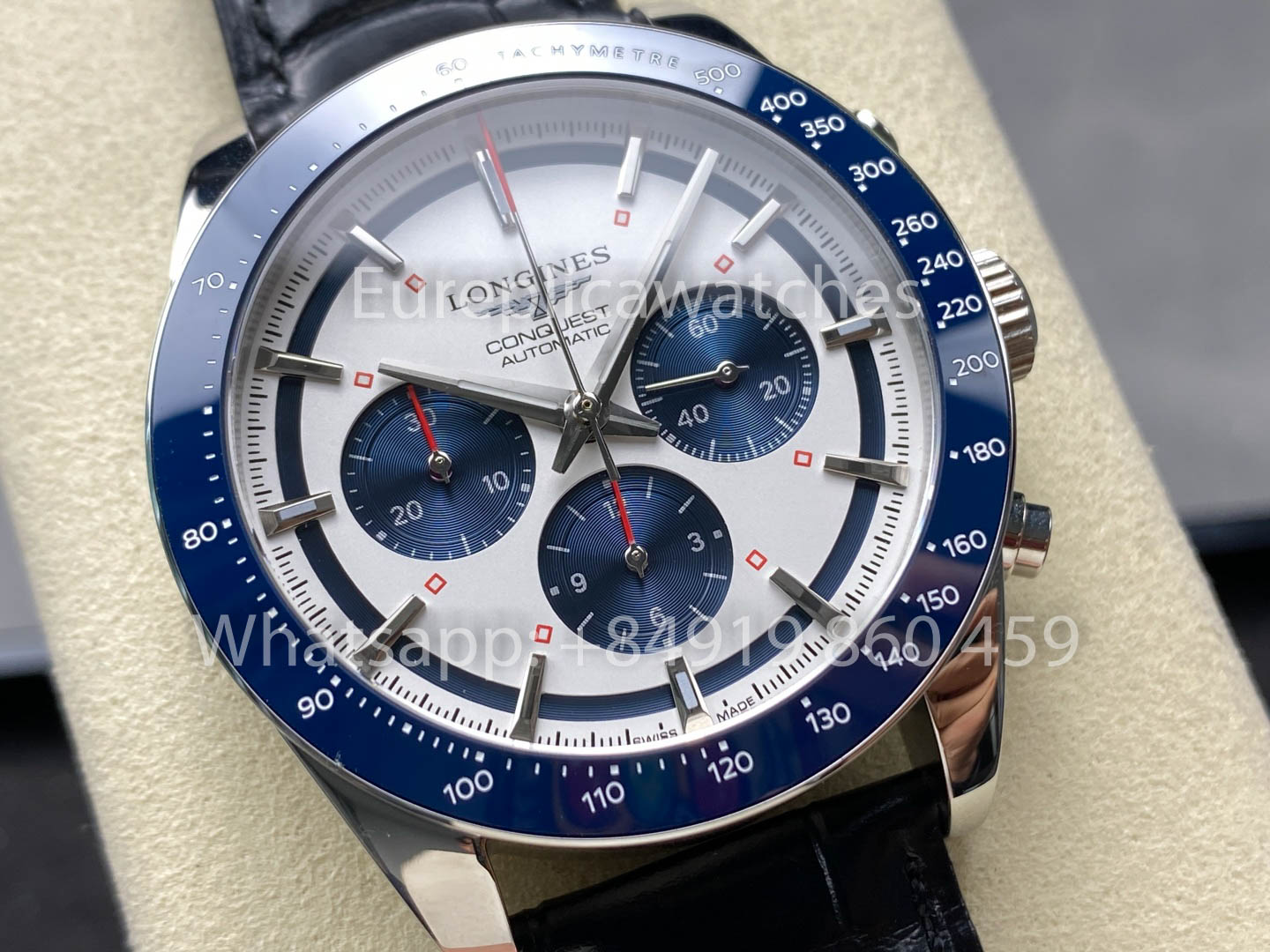 Longines Conquest L3.835.4.98.9 42mm 1:1 Melhor Clone Couro Cinturino