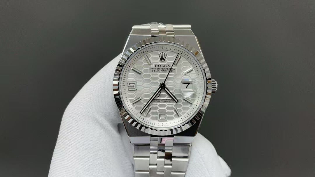 Rolex Land-Dweller 36 Bianco Rolesor M127234-0001 ES Fábrica versão melhor 1:1