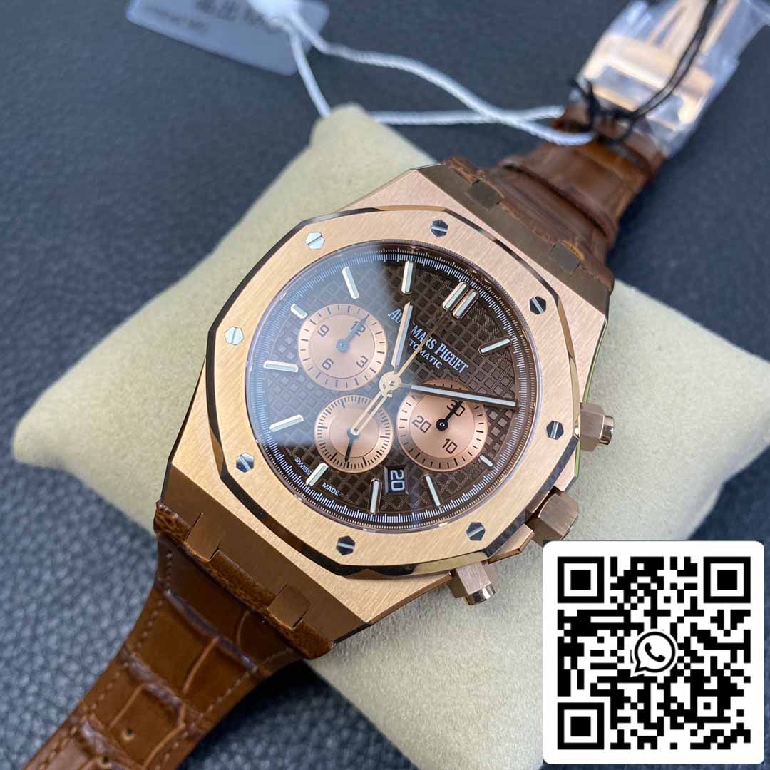Audemars Piguet Royal Oak 26331 1:1 Best Edition OM Fabbrica Brown Leather cinturino Rose Gold
