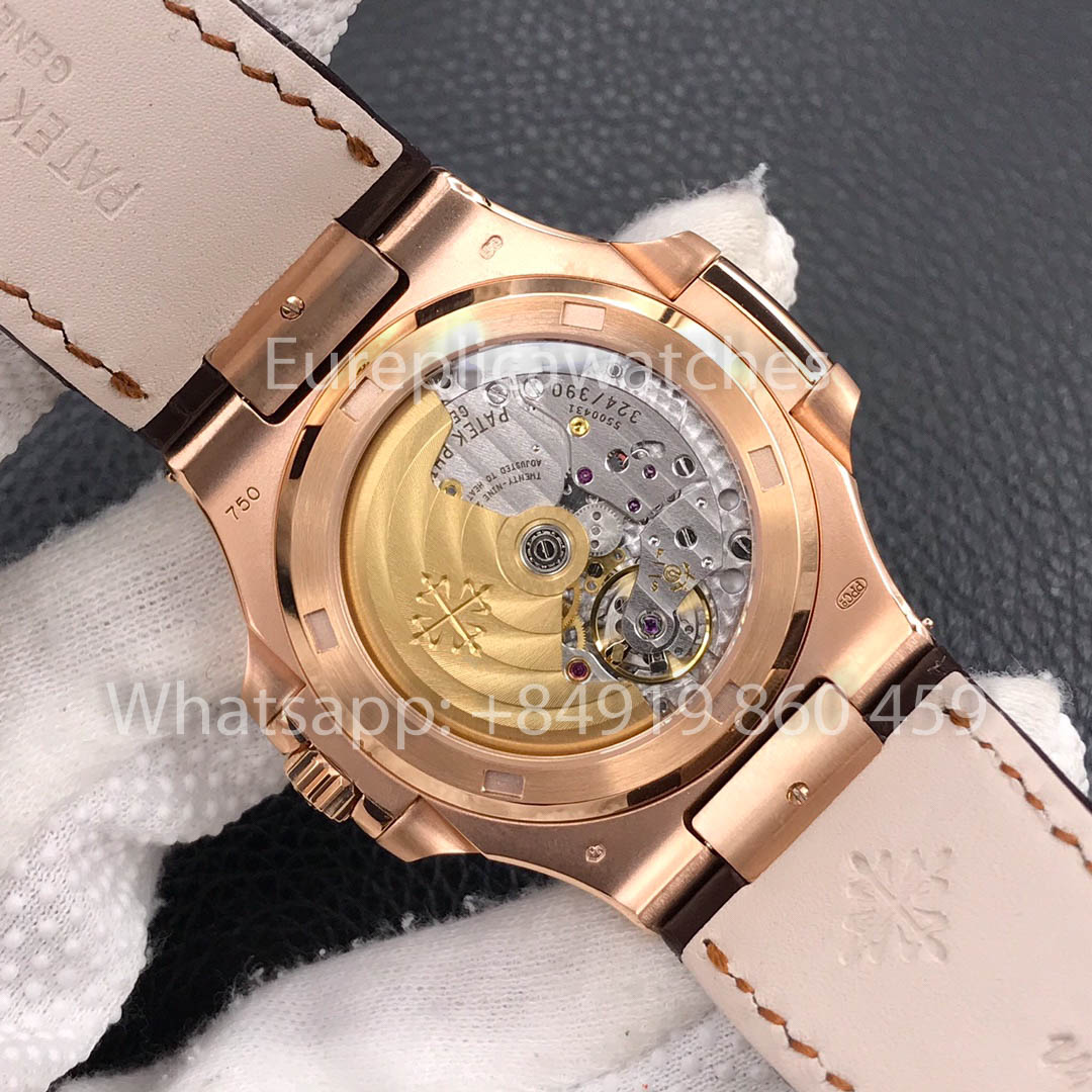 Patek Philippe Nautilus 5711R-001 Rosa Oro 1:1 Best Clone 3K Fabbrica Newest Versione Pelle cinturino