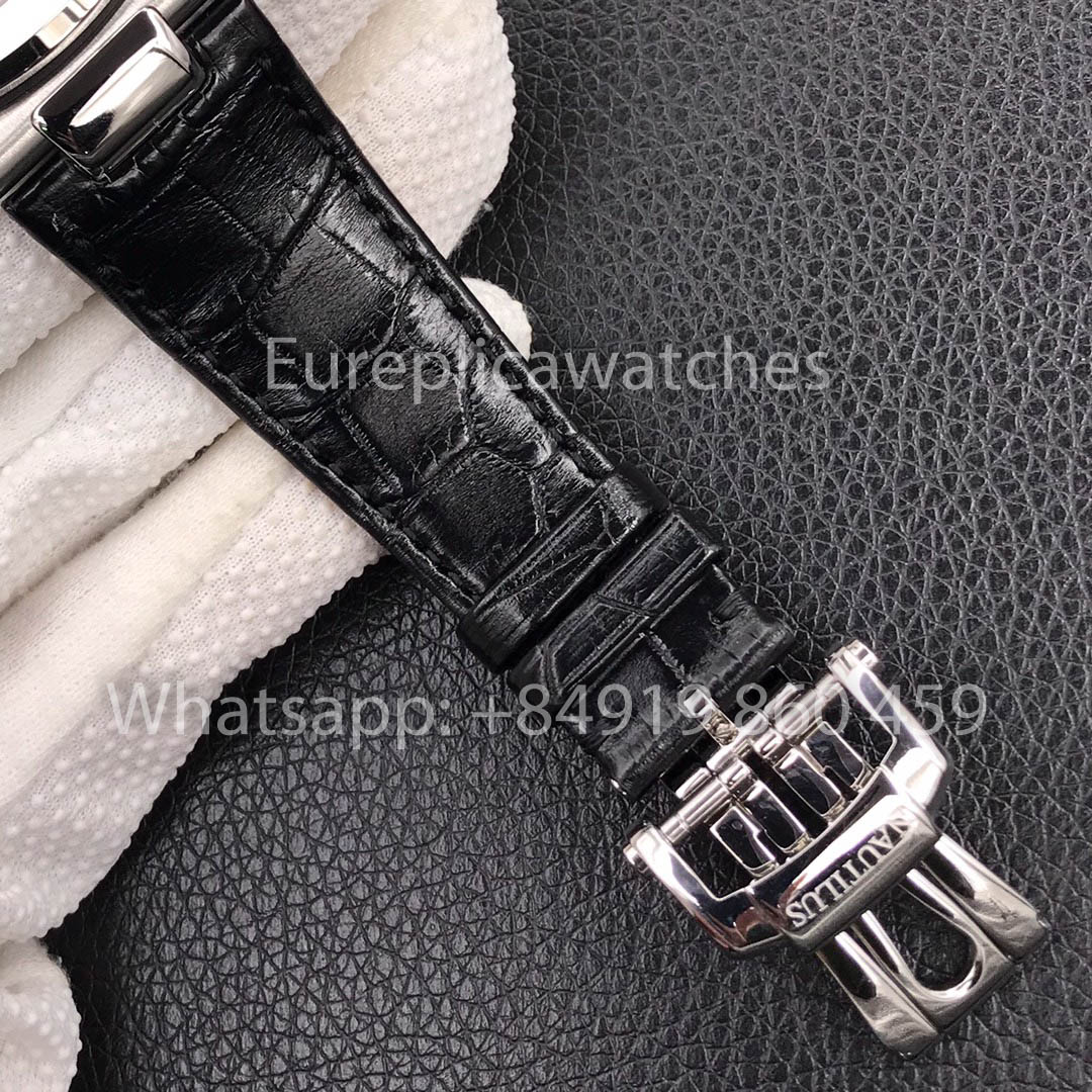 Patek Philippe Nautilus 5711G-001 Grigio quadrante 1:1 Best Clone 3K Fabbrica Newest Versione Pelle cinturino
