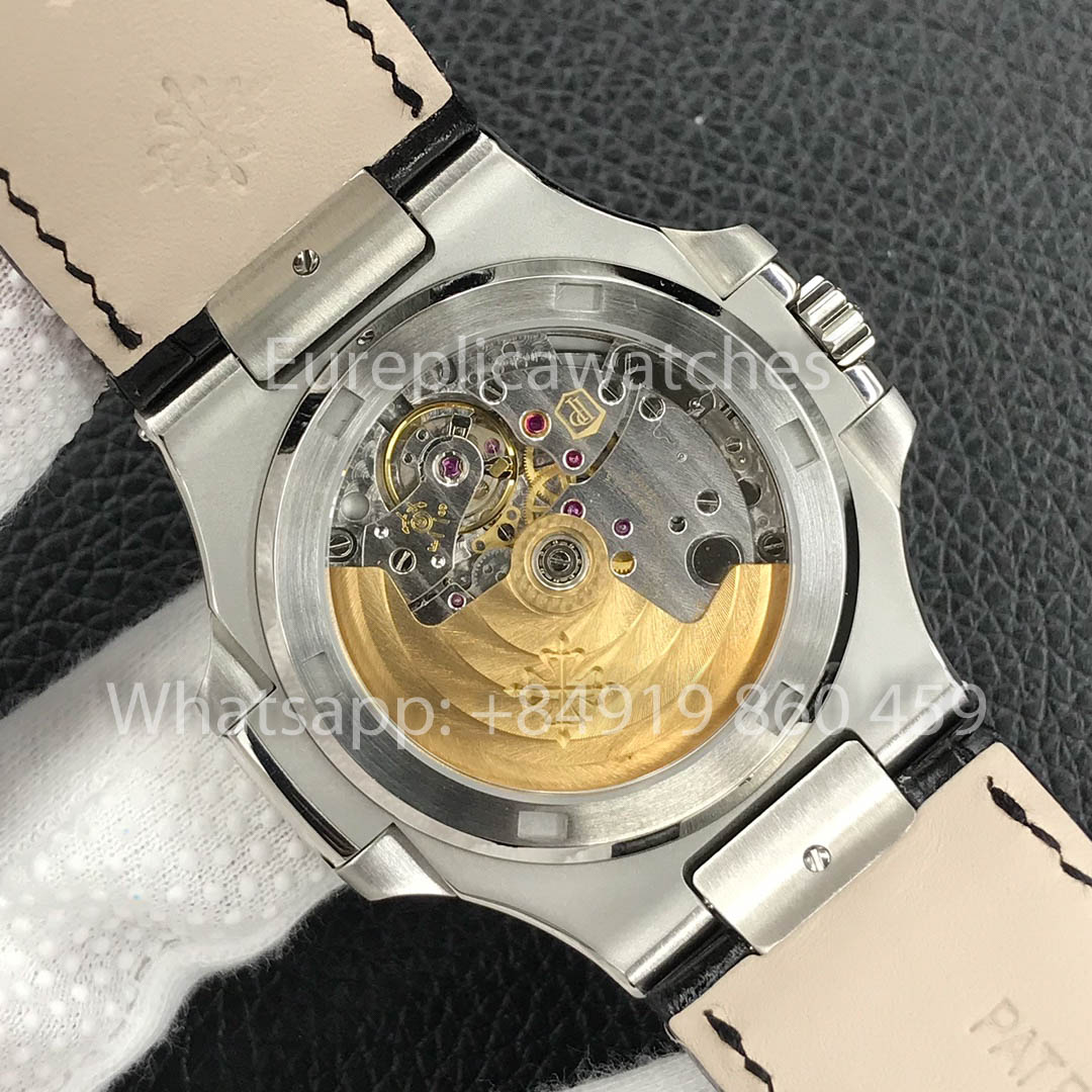 Patek Philippe Nautilus 5711/1A-014 cuadrante verde 1:1 Best Clone 3K Fabbrica Newest Versione Pelle cinturino