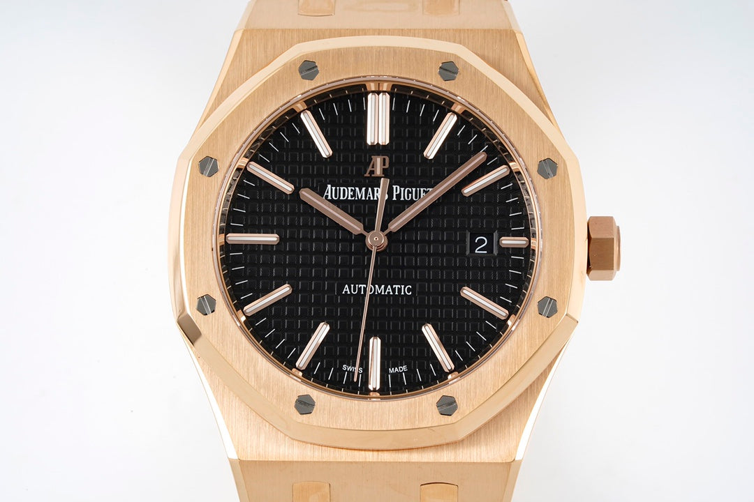 Audemars Piguet Royal Oak 15400ST 1:1 Best Edition ZF Fabbrica Esfera negra Oro rosa