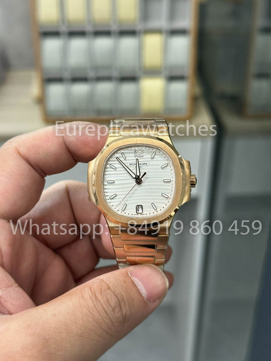 Patek Philippe Nautilus Ladies 7118/1R-001 Rosa Oro 1:1 Best Clone 3K Fabbrica