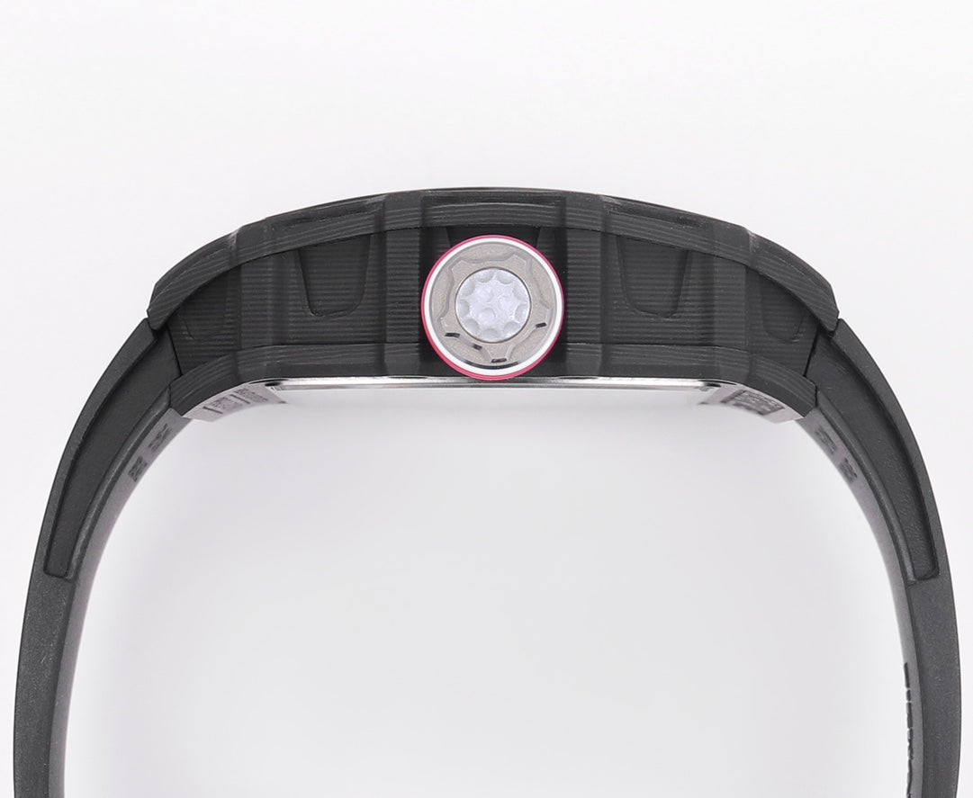 Richard Mille Bubba Watson Tourbillon RM38-02 1:1 Best Edition Black Carbon Case Rubber cinturino