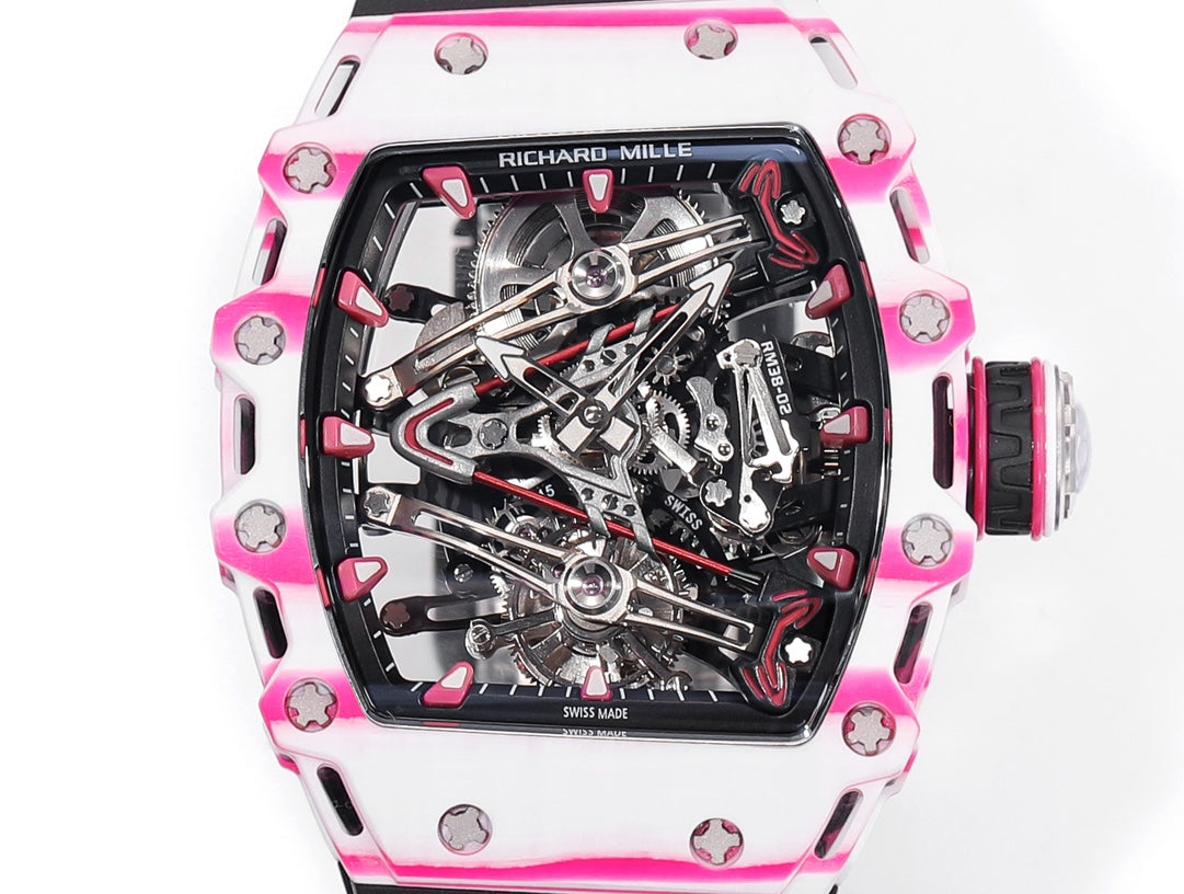Richard Mille Bubba Watson Tourbillon RM38-02 1:1 Best Edition Black Rubber cinturino